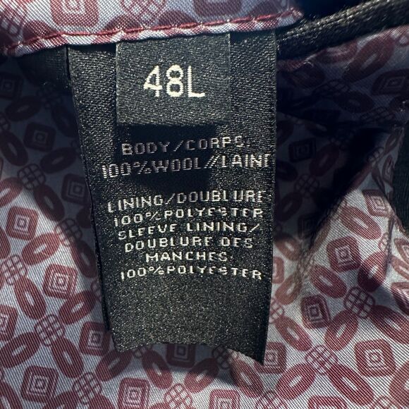 ZANETTI Mens 2 Piece Suit Blazer Jacket 48L Pant 40Wx30L WOOL Gray Windowpane - Picture 14 of 16